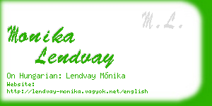 monika lendvay business card