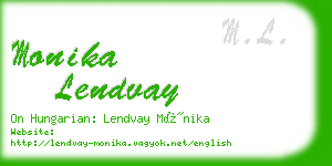 monika lendvay business card